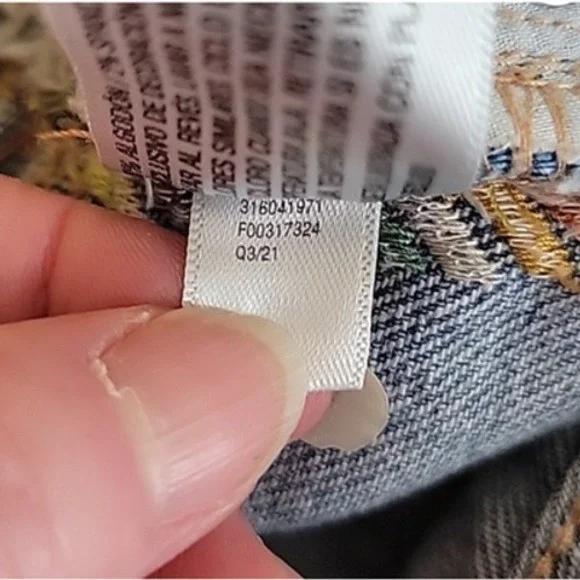 Knox Rose Embroidered Jeans Boho Western Indie Festival Chevron Stretch Size 8 - Picture 6 of 11